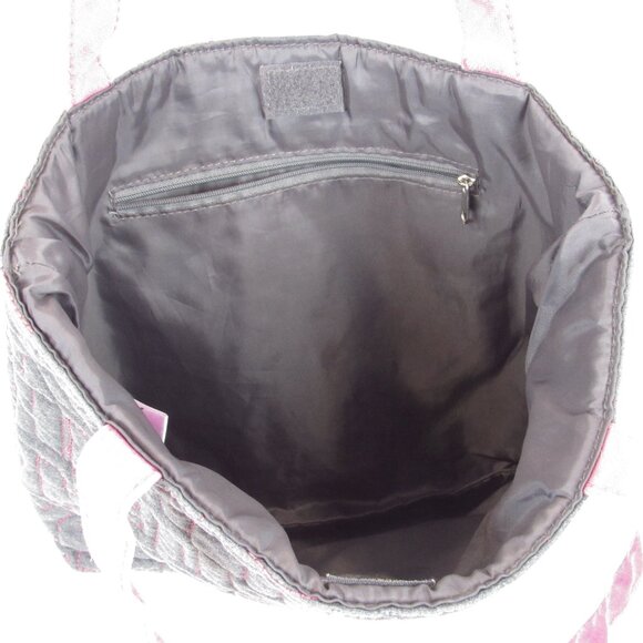 Hello Kitty Tote Bag Sanrio Grey Quilted Shoulder 2013 Purse - Picture 5 of 12